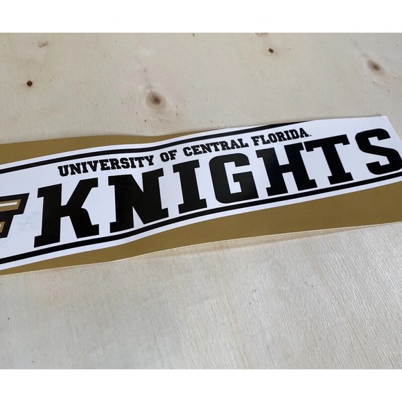 UCF Central Florida Golden Knights Logo Black‎ and Gold Car Decal Bumper Sticker - Picture 2 of 4